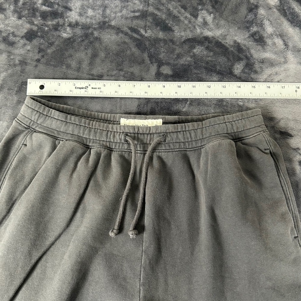 Abercrombie & Fitch Joggers Mens Medium Gray Soft A&F Fleece Sweatpants - Picture 2 of 9